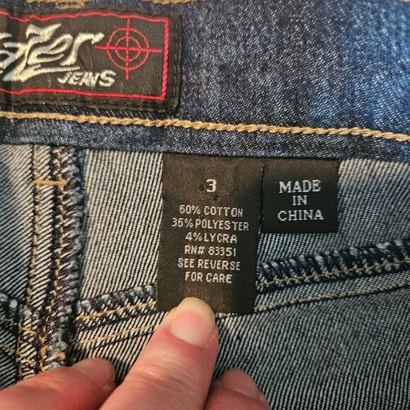 Lazer Flare High Rise Silver Stud Embellished Straight Leg Jeans Size 3 - Picture 10 of 12